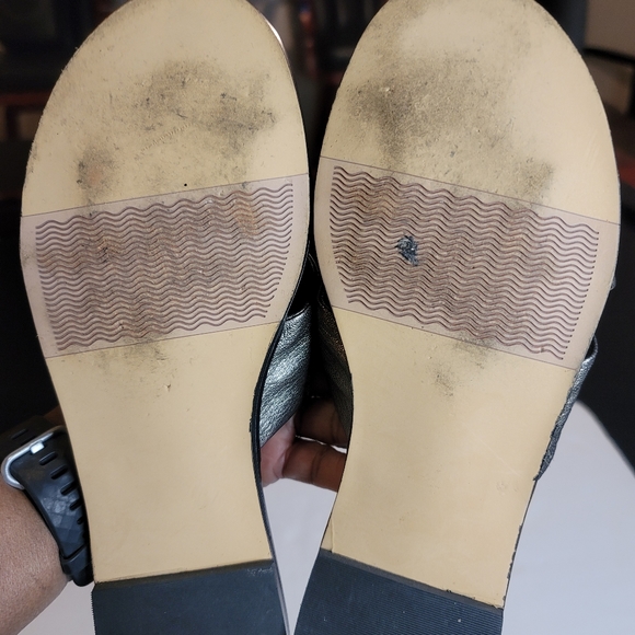 Nicole Pewter Effie Sandals Sz 8 - Picture 5 of 6